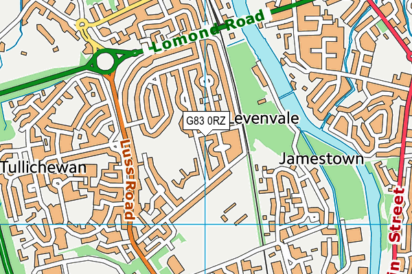 G83 0RZ map - OS VectorMap District (Ordnance Survey)