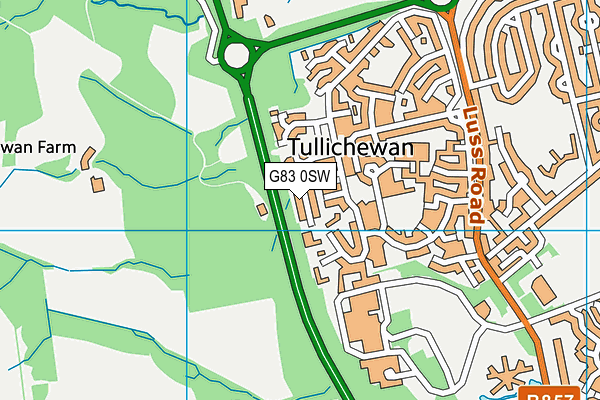 G83 0SW map - OS VectorMap District (Ordnance Survey)