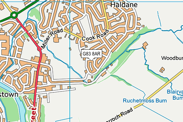 G83 8AR map - OS VectorMap District (Ordnance Survey)