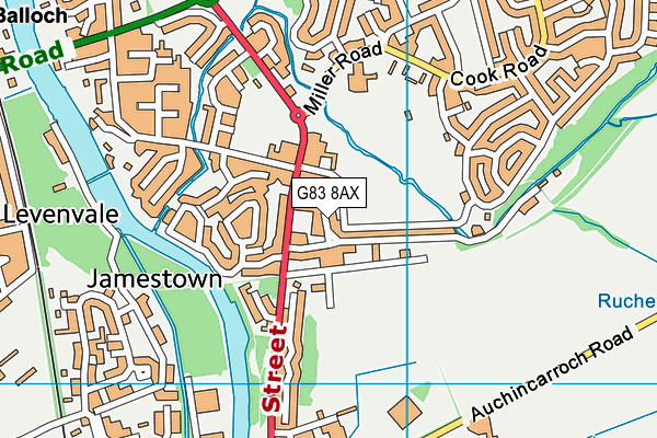 G83 8AX map - OS VectorMap District (Ordnance Survey)
