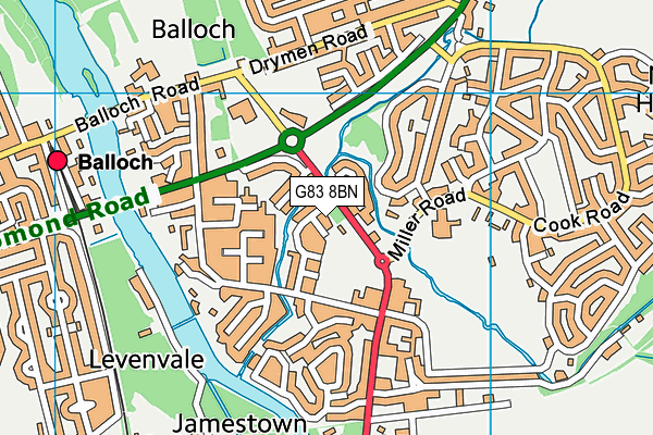 G83 8BN map - OS VectorMap District (Ordnance Survey)