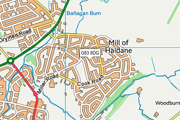 G83 8DG map - OS VectorMap District (Ordnance Survey)