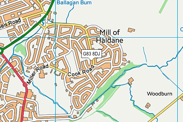 G83 8DJ map - OS VectorMap District (Ordnance Survey)