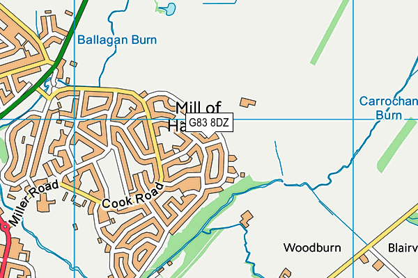 G83 8DZ map - OS VectorMap District (Ordnance Survey)