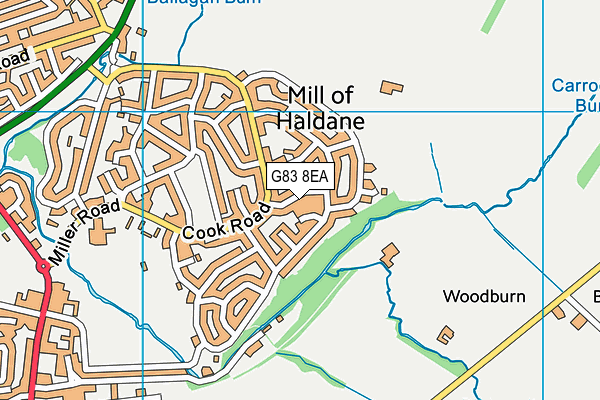 G83 8EA map - OS VectorMap District (Ordnance Survey)