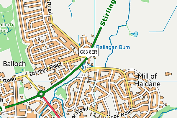 G83 8ER map - OS VectorMap District (Ordnance Survey) G83 8ER map - OS VectorMap District (Ordnance Survey)