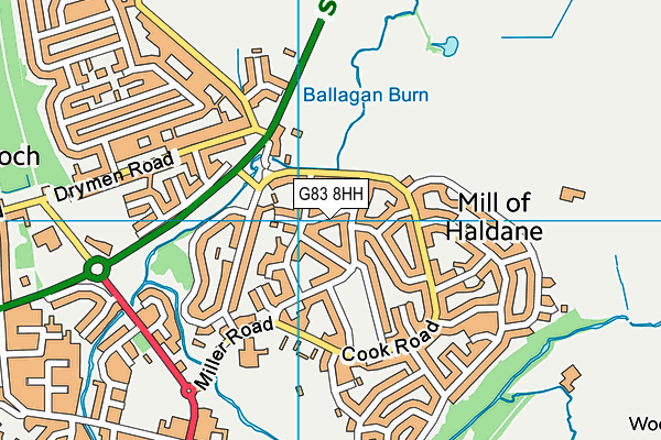 G83 8HH map - OS VectorMap District (Ordnance Survey)