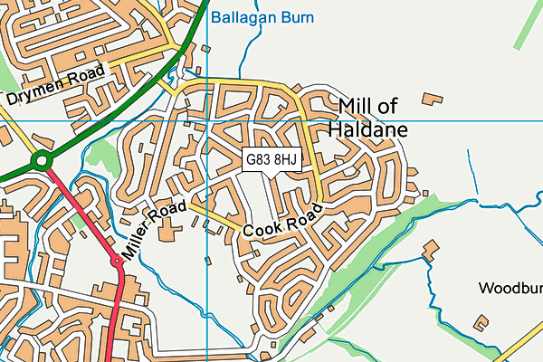 G83 8HJ map - OS VectorMap District (Ordnance Survey) G83 8HJ map - OS VectorMap District (Ordnance Survey)