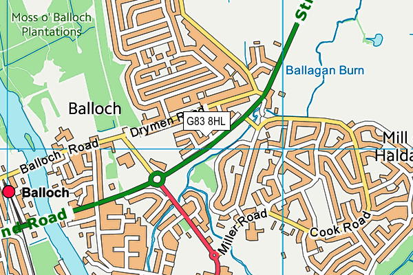 G83 8HL map - OS VectorMap District (Ordnance Survey) G83 8HL map - OS VectorMap District (Ordnance Survey)