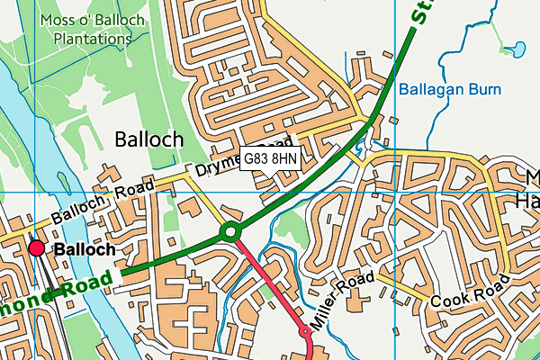 G83 8HN map - OS VectorMap District (Ordnance Survey) G83 8HN map - OS VectorMap District (Ordnance Survey)
