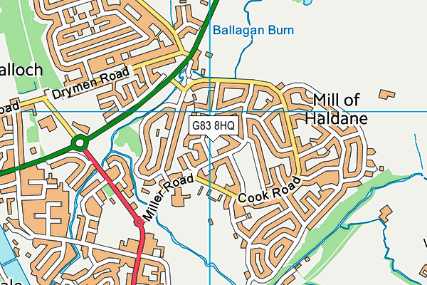 G83 8HQ map - OS VectorMap District (Ordnance Survey)