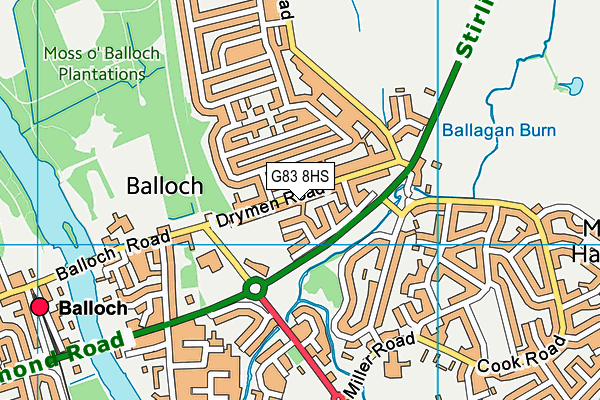 G83 8HS map - OS VectorMap District (Ordnance Survey) G83 8HS map - OS VectorMap District (Ordnance Survey)