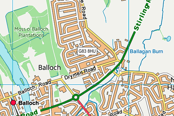 G83 8HU map - OS VectorMap District (Ordnance Survey)