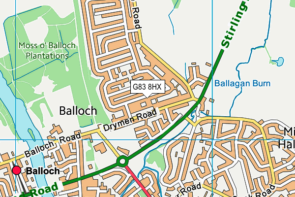 G83 8HX map - OS VectorMap District (Ordnance Survey)
