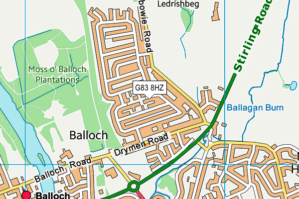 G83 8HZ map - OS VectorMap District (Ordnance Survey) G83 8HZ map - OS VectorMap District (Ordnance Survey)