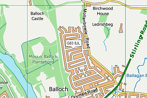 G83 8JL map - OS VectorMap District (Ordnance Survey) G83 8JL map - OS VectorMap District (Ordnance Survey)