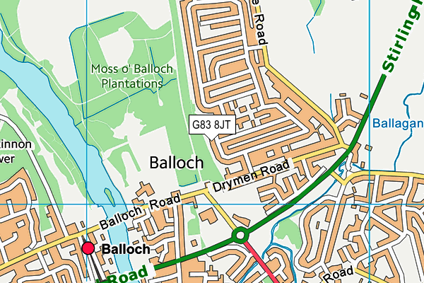 G83 8JT map - OS VectorMap District (Ordnance Survey) G83 8JT map - OS VectorMap District (Ordnance Survey)