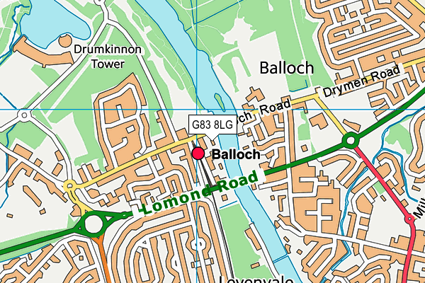 G83 8LG map - OS VectorMap District (Ordnance Survey)