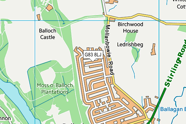 G83 8LJ map - OS VectorMap District (Ordnance Survey) G83 8LJ map - OS VectorMap District (Ordnance Survey)