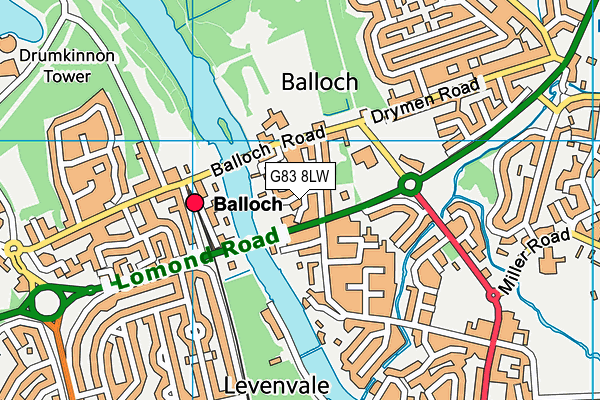 G83 8LW map - OS VectorMap District (Ordnance Survey)