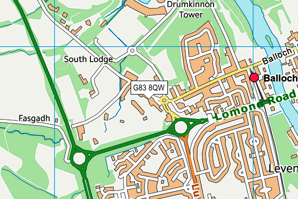 G83 8QW map - OS VectorMap District (Ordnance Survey)