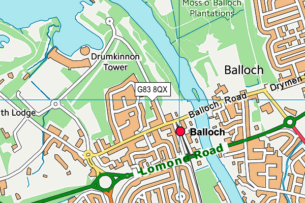 G83 8QX map - OS VectorMap District (Ordnance Survey)