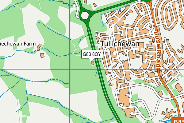 G83 8QY map - OS VectorMap District (Ordnance Survey)