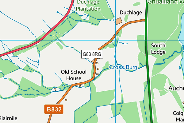 G83 8RG map - OS VectorMap District (Ordnance Survey)