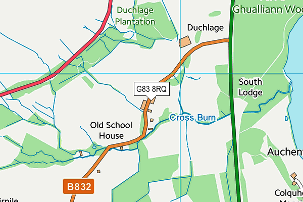 G83 8RQ map - OS VectorMap District (Ordnance Survey)