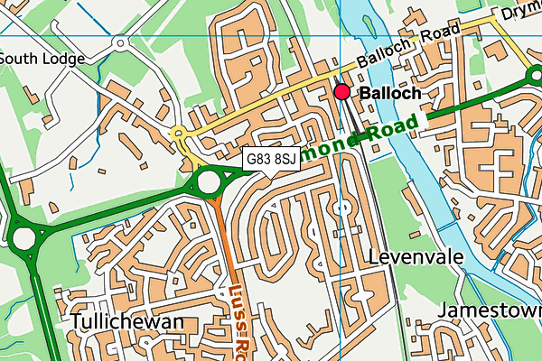 G83 8SJ map - OS VectorMap District (Ordnance Survey)