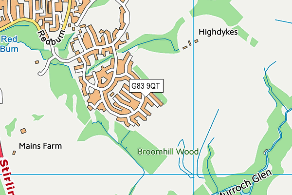G83 9QT map - OS VectorMap District (Ordnance Survey)