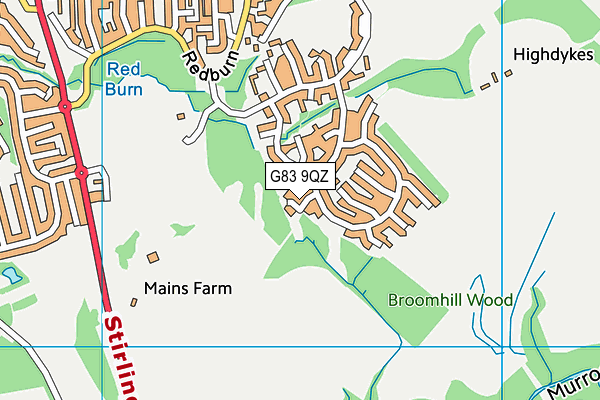 G83 9QZ map - OS VectorMap District (Ordnance Survey) G83 9QZ map - OS VectorMap District (Ordnance Survey)