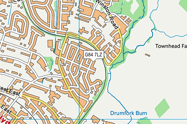 G84 7LZ map - OS VectorMap District (Ordnance Survey) G84 7LZ map - OS VectorMap District (Ordnance Survey)