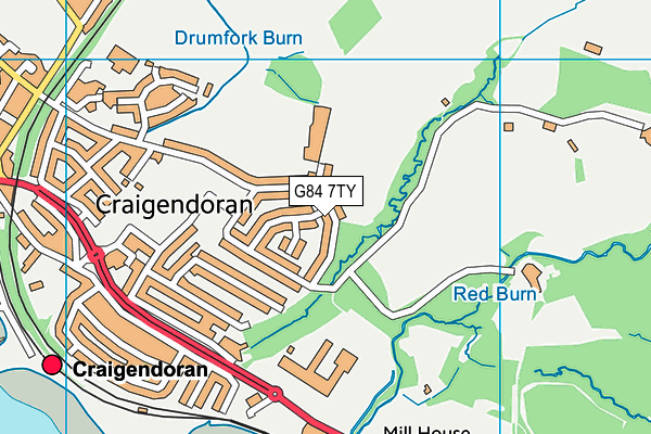 G84 7TY map - OS VectorMap District (Ordnance Survey) G84 7TY map - OS VectorMap District (Ordnance Survey)