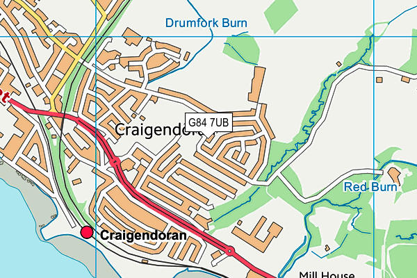 G84 7UB map - OS VectorMap District (Ordnance Survey) G84 7UB map - OS VectorMap District (Ordnance Survey)