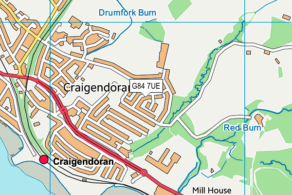 G84 7UE map - OS VectorMap District (Ordnance Survey) G84 7UE map - OS VectorMap District (Ordnance Survey)
