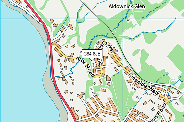 G84 8JE map - OS VectorMap District (Ordnance Survey) G84 8JE map - OS VectorMap District (Ordnance Survey)