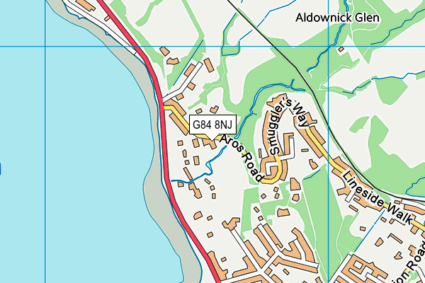 G84 8NJ map - OS VectorMap District (Ordnance Survey) G84 8NJ map - OS VectorMap District (Ordnance Survey)