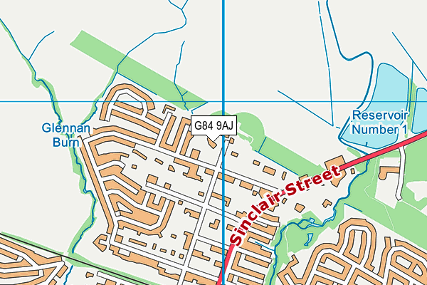 G84 9AJ map - OS VectorMap District (Ordnance Survey) G84 9AJ map - OS VectorMap District (Ordnance Survey)