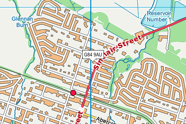 G84 9AU map - OS VectorMap District (Ordnance Survey) G84 9AU map - OS VectorMap District (Ordnance Survey)