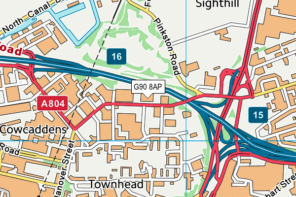 G90 8AP map - OS VectorMap District (Ordnance Survey)