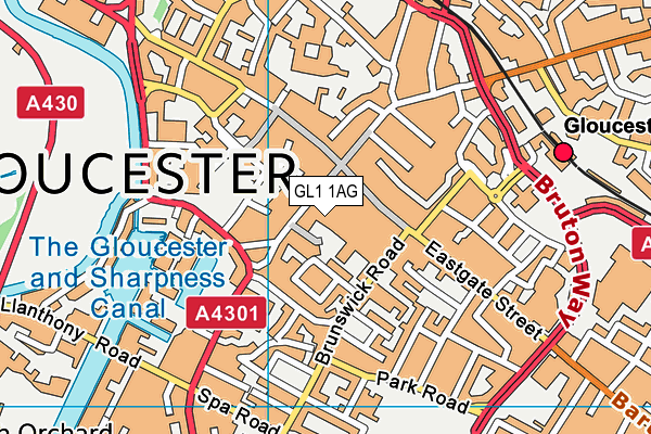 GL1 1AG map - OS VectorMap District (Ordnance Survey) GL1 1AG map - OS VectorMap District (Ordnance Survey)