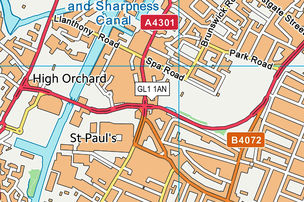 GL1 1AN map - OS VectorMap District (Ordnance Survey) GL1 1AN map - OS VectorMap District (Ordnance Survey)