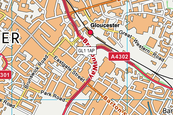 GL1 1AP map - OS VectorMap District (Ordnance Survey) GL1 1AP map - OS VectorMap District (Ordnance Survey)