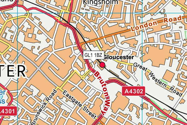 GL1 1BZ map - OS VectorMap District (Ordnance Survey) GL1 1BZ map - OS VectorMap District (Ordnance Survey)