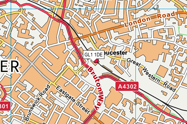 GL1 1DE map - OS VectorMap District (Ordnance Survey) GL1 1DE map - OS VectorMap District (Ordnance Survey)