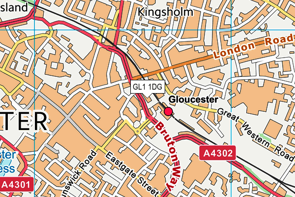 GL1 1DG map - OS VectorMap District (Ordnance Survey) GL1 1DG map - OS VectorMap District (Ordnance Survey)