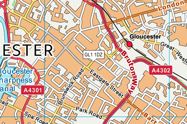 GL1 1DZ map - OS VectorMap District (Ordnance Survey) GL1 1DZ map - OS VectorMap District (Ordnance Survey)