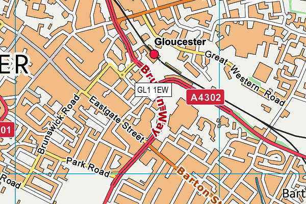 GL1 1EW map - OS VectorMap District (Ordnance Survey) GL1 1EW map - OS VectorMap District (Ordnance Survey)