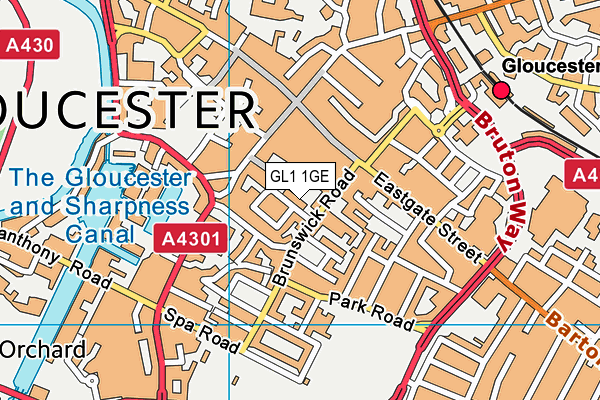 GL1 1GE map - OS VectorMap District (Ordnance Survey) GL1 1GE map - OS VectorMap District (Ordnance Survey)